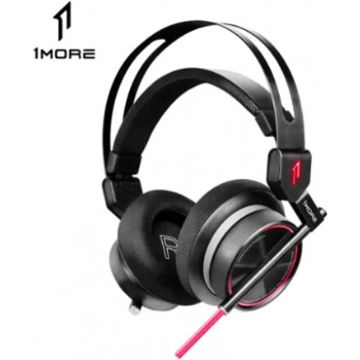 1MORE Over-Ear Kopfhörer, mit Mikro-USB- und 3,5-mm- Audioanschlüssen, Stereo, LED-Beleuchtung, ENC- Doppelmikrofonen, Headset mit ergonomischem und komfortablem Kopfbügel für PC-Smartphones.