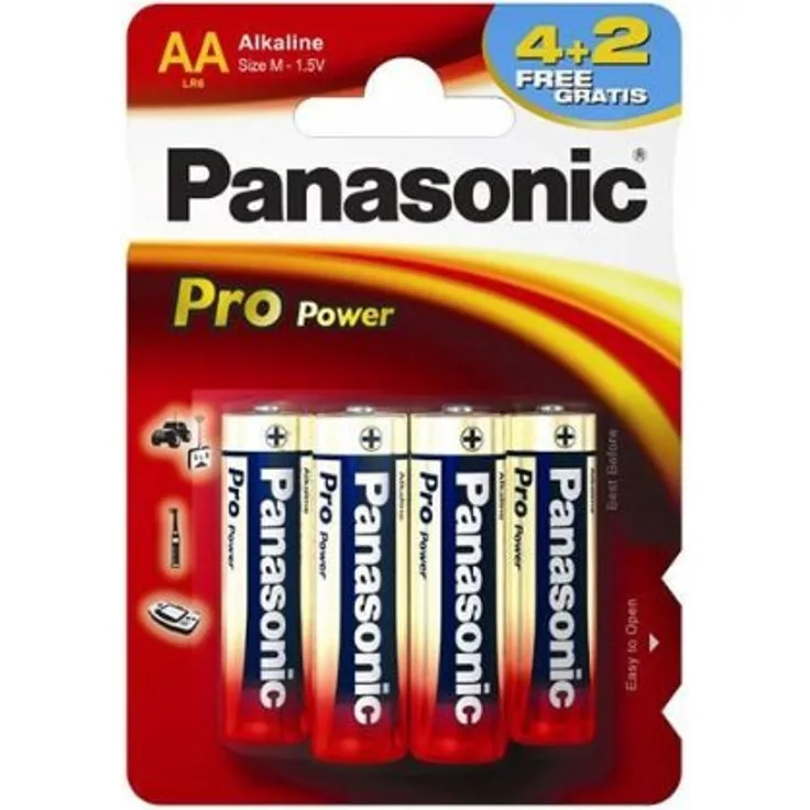 Panasonic Xtreme Power AA--LR6 Akku 6 Pack 4 + 2 GRATIS