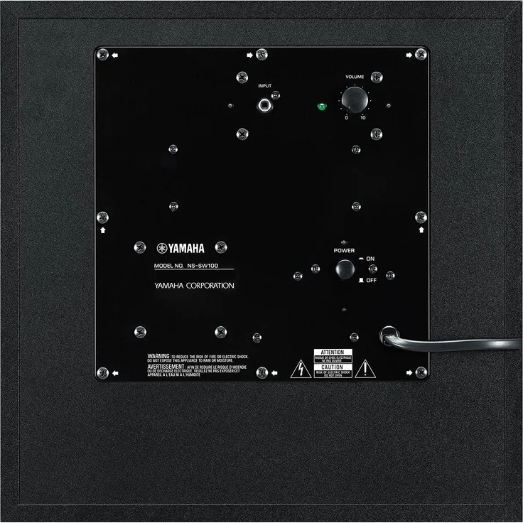 Yamaha NS-SW100 Black 50 W Subwoofer, 25-180 Hz schwarz Subwoofer - 50 Watt - schwarz – Bild 3