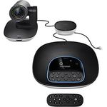 Logitech Group Videokonferenz-System, Bestehend aus Webcam, Freisprecheinrichtung & Fernbedienung, HD 1080p, 10-fach Zoom, Rauschunterdrückung, USB-Anschluss & Bluetooth, Für größere Meetingräume (960-001057)