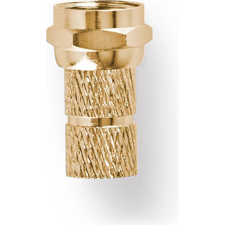 Nedis F-Stecker | Stecker | 5,5 mm | Drehverriegelung | Metall