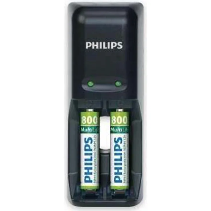 Philips SCB1490NB-12 MultiLife Value Akkuladegerät für 1-4 x AA-AAA (220-240V) inkl. 4 x AA 2100mAh