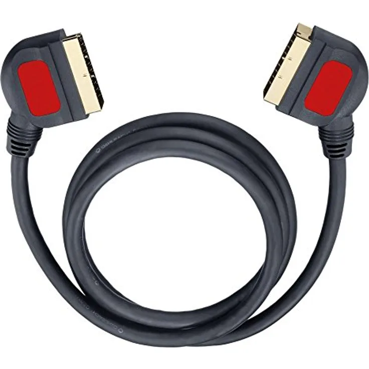 Oehlbach Easy Connect SE2000 - hochwertiges Scart-Kabel mit voller Beschaltung und 2-Fach Schirmung - 1,50 m schwarz