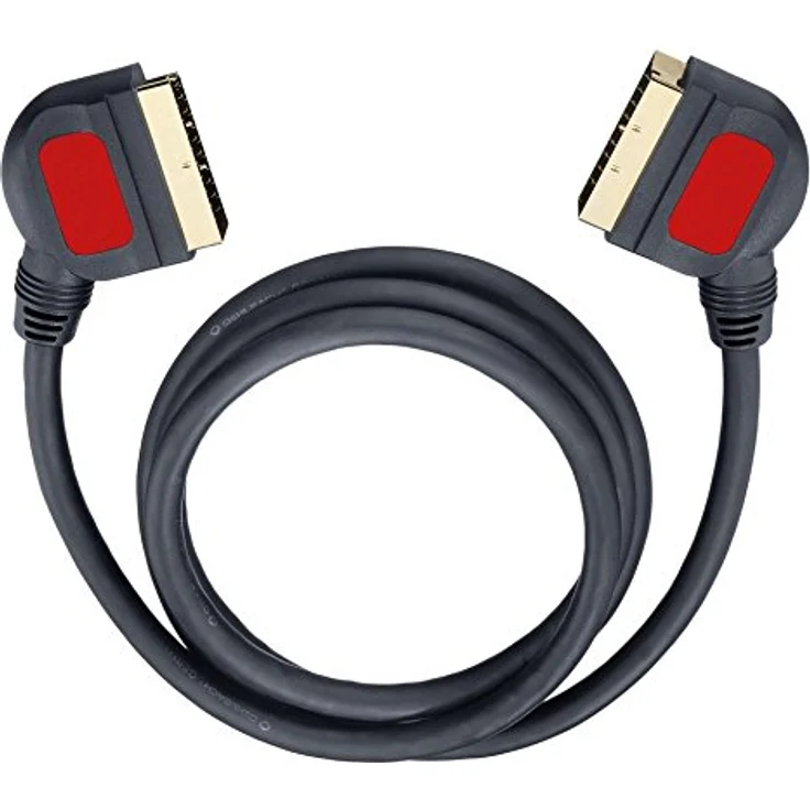 Oehlbach Easy Connect SE2000 - hochwertiges Scart-Kabel mit voller Beschaltung und 2-Fach Schirmung - 1,50 m schwarz
