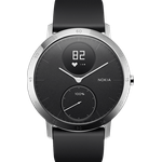 Nokia Steel HR Fitness-Tracker Unisex, 40mm, Edelstahlgehäuse, Schwarz