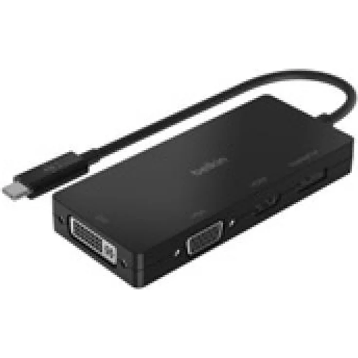 Belkin Multiport-USB-C-Adapter (USB-C-Video-Adapter mit VGA, DVI, 4K-HDMI, 4K-DisplayPort) zum Anschluss Ihres USB-C-Laptops an einen beliebigen Bildschirm AVC003btBK