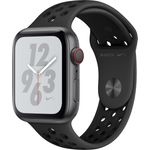 Apple Watch Series 4 Nike+ GPS + Cellular Aluminium 44mm Sportarmband Space Grau/Schwarz Smartwatch