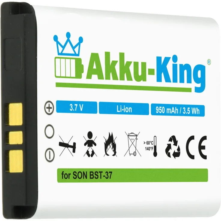 Akku-King Akku ersetzt Sony-Ericsson BST-37 - für K750i D750i K600i K608i K610i V600i V630i W550i W700i W710i W800i W810i - Li-Ion