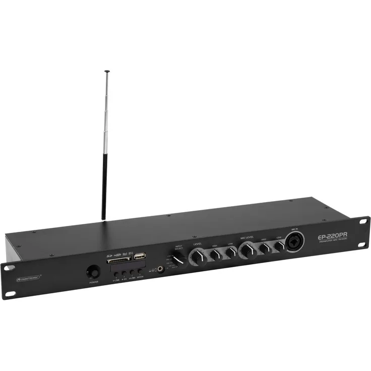 OMNITRONIC EP-220PR Vorverstärker mit MP3-Player und FM-Radio
