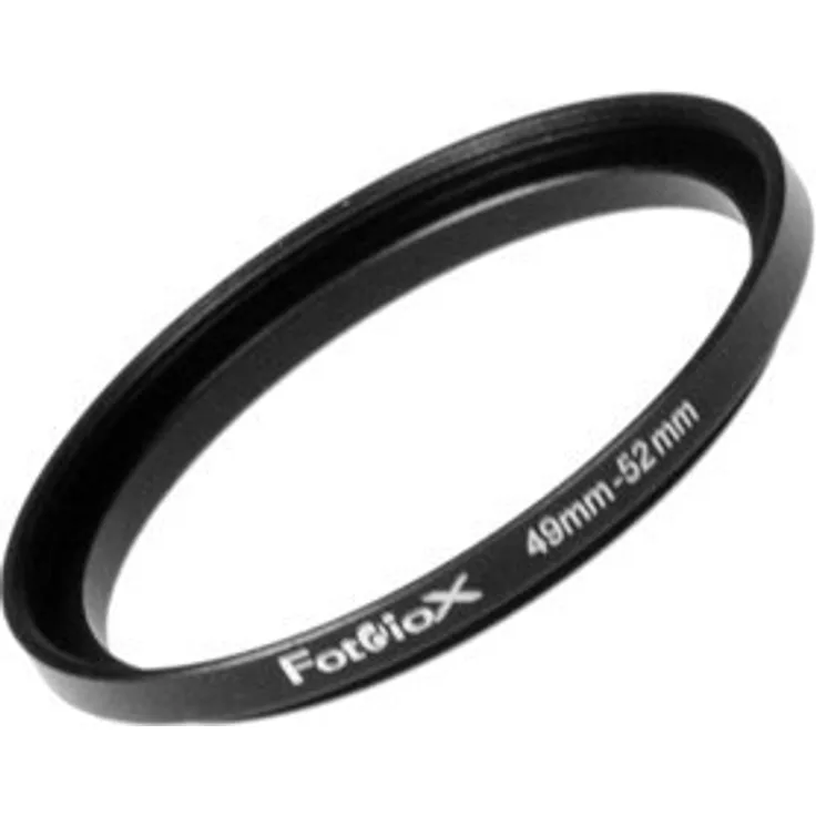 Fotodiox Metall Step Up Filteradapter Ring, eloxiert Schwarz Metall 49mm-52mm 49-52 -- Objektivgewinde auf Filtergewinde