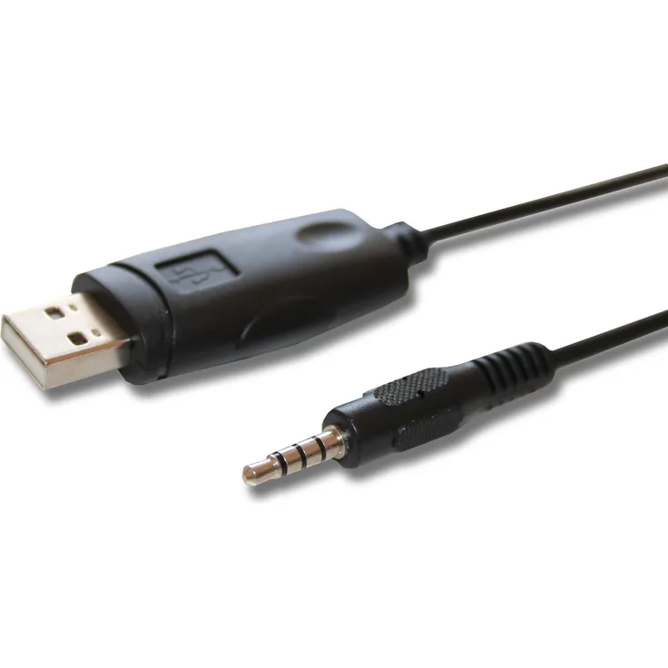 VHBW USB Programmierkabel passend für Yaesu Vertex VX-210A, VX-230, VX-2R, VX-300, VX-310, VX-350, VX-3R, VX-400, VX-410 Funkgerät schwarz