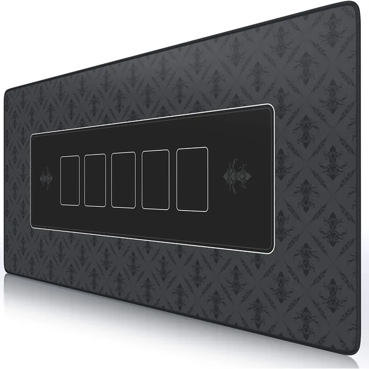 CSL - XXL Mauspad Gaming 900x400mm - XXL Poker Mousepad groß im Poker Stil - Tischunterlage Large Size - verbessert Präzision und Geschwindigkeit - Pokermatte Schwarz