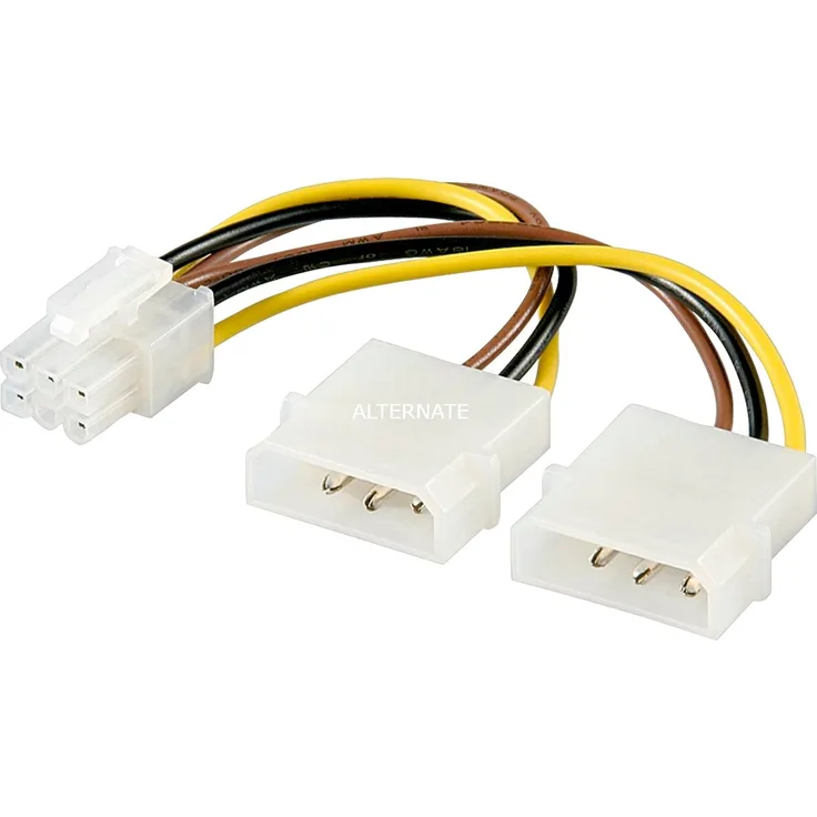 Wentronic Goobay Internes PC-Stromkabel - 2x 5,25-Stecker > PCI Express 6-pin (51360)