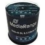 MediaRange DVD+R Double Layer 8.5Gb|240Min 8-fache Schreibgeschwindigkeit, vollflächig bedruckbar, 100er Cakebox