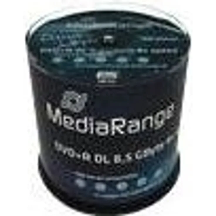 MediaRange DVD+R Double Layer 8.5Gb|240Min 8-fache Schreibgeschwindigkeit, vollflächig bedruckbar, 100er Cakebox