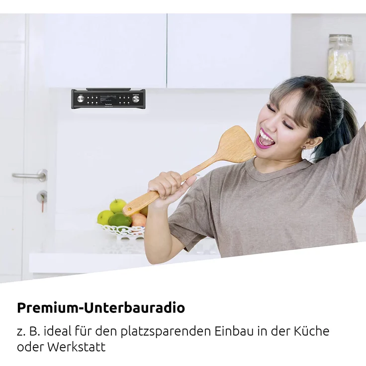 TechniSat DIGITRADIO 20 CD CD-Radio mit Wecker, OLED-Display, geeignet für Küche, schwarz – Bild 2