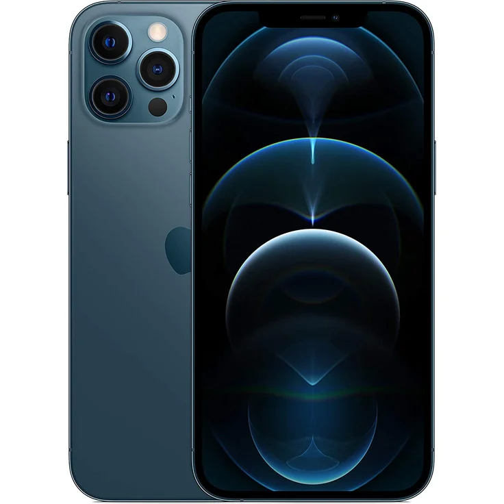 Apple iPhone 12 Pro Max 5G Smartphone 17,02cm (6,7 Zoll) OLED-Display, 128GB interner Speicher, Dual-SIM, Pacific Blue – Bild 1