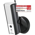 Blaupunkt Lampcam Hos-X20 - Full-HD Videoüberwachung und dimmbare warmweiße LED-Außenleuchte (950 Lumen) mit Bewegungssensor - Hören und Sprechen via App, Push-Nachrichten, Schutzklasse IP55
