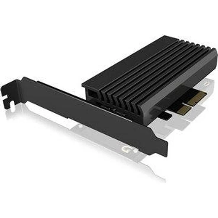 RaidSonic ICY BOX PCI Express Karte, M.2 NVMe SSD zu PCIe 3.0 Adapter, Kühler, LED Beleuchtung, M-Key, 2230, 2242, 2260, 2280, Schwarz (IB-PCI214M2-HSL) – Bild 3
