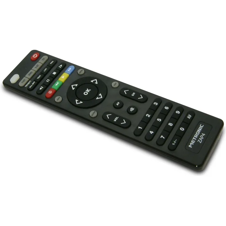 Metronic TCDE ZAP4 TV/SAT/DVD/SAT Universal-Fernbedienung, Schwarz