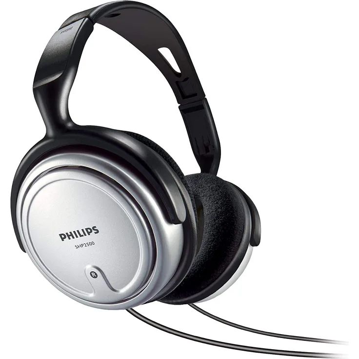 Philips SHP2500 Over-Ear-Kopfhörer, silber