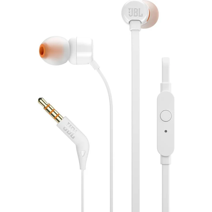 JBL Tune 110 In-Ear Kopfhörer mit Mikrofon, weiß – Bild 1