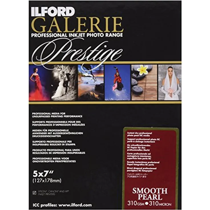 ILFORD GALERIE Smooth Pearl 310 GSM GPSPP 5x7'' - 13x18 100 Blatt Blattware InkJet Tintenstrahl Fotopapier Photopapier