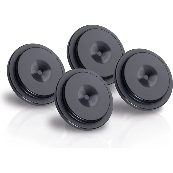 Oehlbach Washer 20 Set - Hochwertige Unterlegscheibe für Spikes - Lautsprecher & Subwoofer - universell einsetzbar, Vollmetall - 4 Stück - schwarz