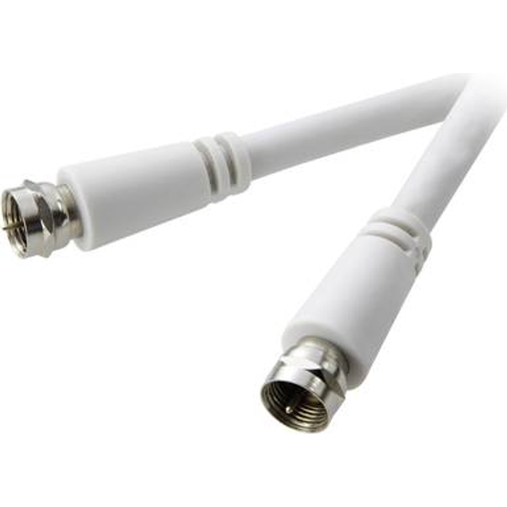 SpeaKa Professional SAT Anschlusskabel [1x F-Stecker - 1x F-Stecker] 10 m 90 dB Weiß (SP-7870012)