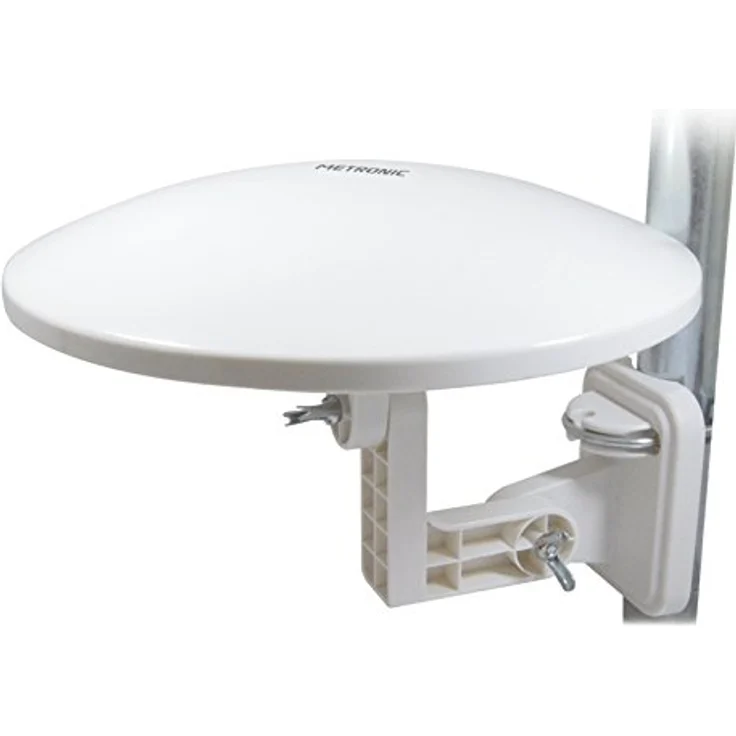 Metronic 427017 Ausrichtbare Antenne mit F.Stecker, 36 dB Weiß – Bild 1