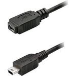 USB 2.0 Mini B Verlängerung (USB Mini Stecker 5polig auf USB Mini B Buchse 5polig) 1,2 Meter