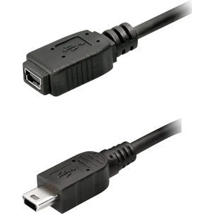 USB 2.0 Mini B Verlängerung (USB Mini Stecker 5polig auf USB Mini B Buchse 5polig) 1,2 Meter – Bild 1