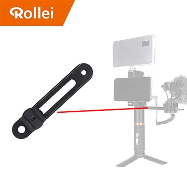 Rollei Hear: Me Accessory Arm | Zubehörarm zum Rollei Hear: Me Grip | Verlängerung zum Montieren einer LED-Leuchte oder eines Mikrofon