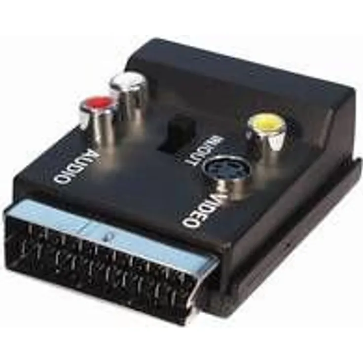 Alcasa 5525-3CB SCART (21-pin) 3 x RCA + S-Video Schwarz Videokabel-Adapter (5525-3CB)