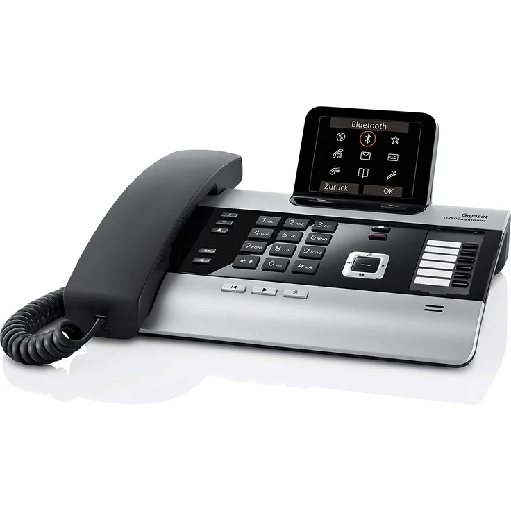 Gigaset DX800A All-In-One ISDN-Telefon mit Anrufbeantworter, VOIP oder Festnetz-Telefonie, mit Bluetooth, titanium – Bild 3