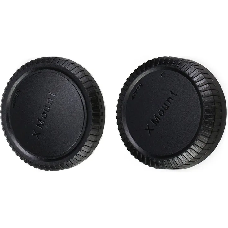 JJC Gehäusedeckel + Objektivdeckel (hinten) für Fujifilm X-Mount Mirrorless Kameras & Fujifilm X Mount-Objektiv (1 Set)