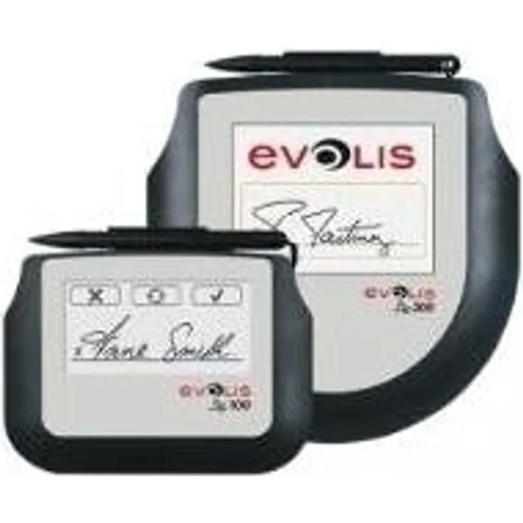 Evolis Sig200, 12,7cm (5'') Signature-Pad, 12,7cm (5''), Auflösung: 640x480 Pixel, Touchscreen, colour, Anschluß: USB (2.0), Maße (BxHxT): 191x180x15mm, 0,36kg (ST-CE1075-2-UEVL)