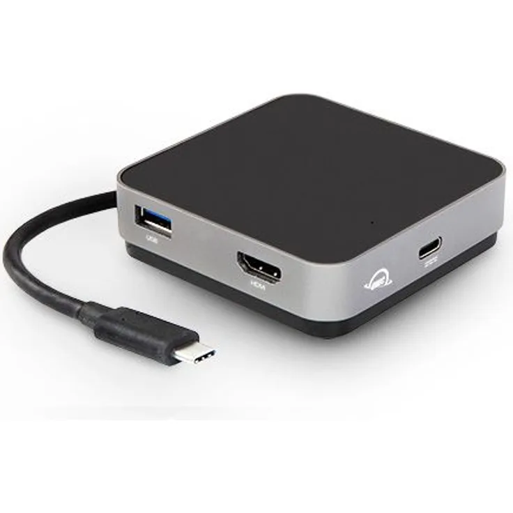 OWC USB-C Travel Dock - 5 Ports (USB-C, USB-C 100W, USB 3.1, HDMI, SD Reader) - Space Gray