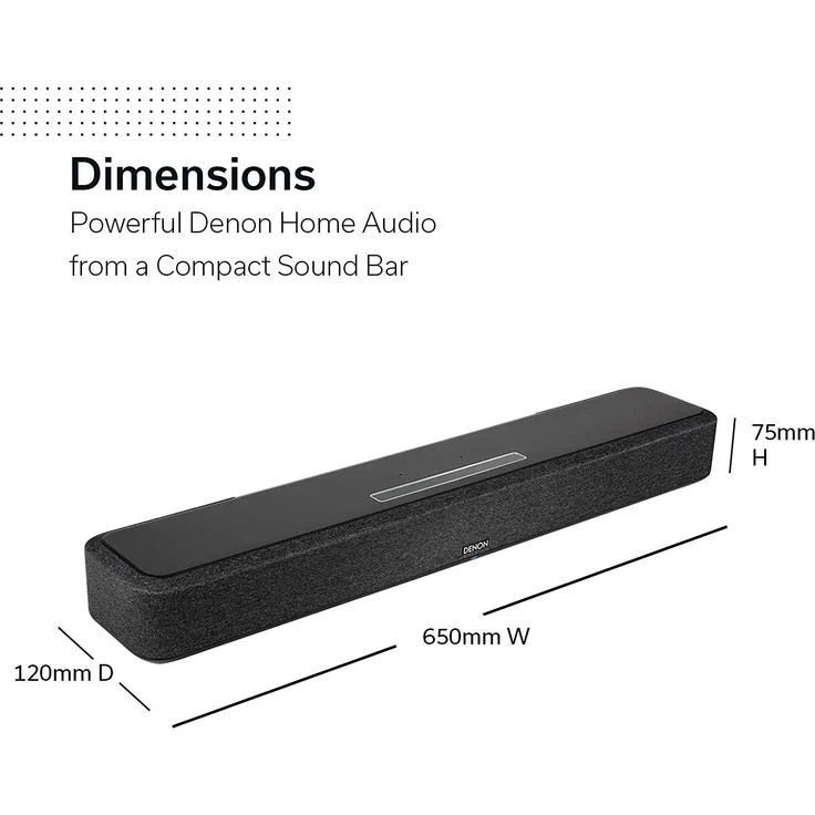 Denon Home 550 2.0 Soundbar ohne Subwoofer, Dolby Atmos, Amazon Alexa, kabellos/kabelgebunden, geeignet für TV, schwarz  – Bild 8