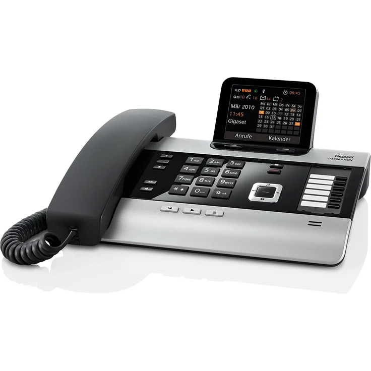 Gigaset DX600A ISDN-/DECT Telefon (mit 3 Anrufbeantwortern - Schnurtelefon mit großem Display), ISDN-Telefon, titanium – Bild 3