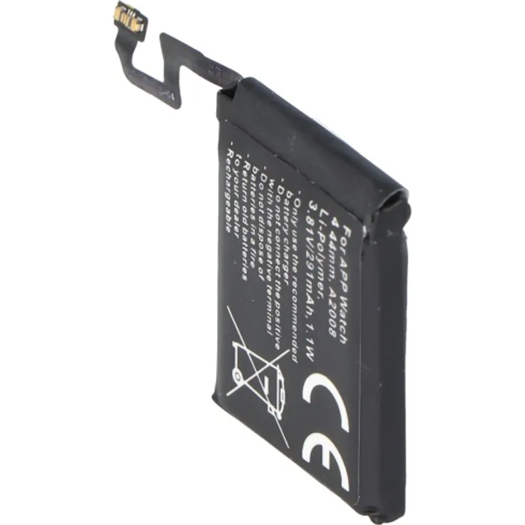 AccuCell Akku passend für Apple Watch 4 44mm, A2008, Li-Polymer, 3,81V, 291mAh, 1,1Wh, bu
