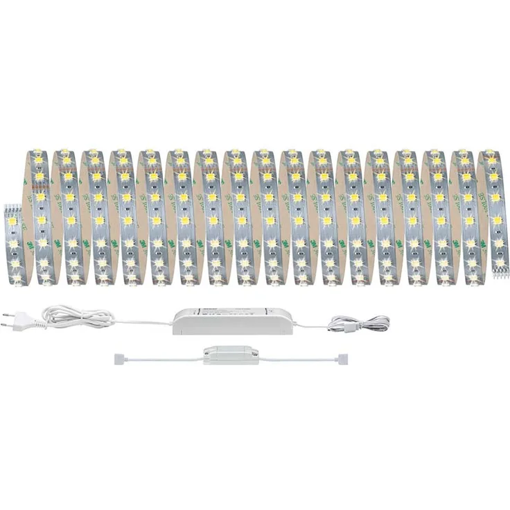 Paulmann 70565 LED Stripe SmartHome MaxLED Tunable White Basisset incl. 1x47 Watt dimmbar Lichtband Silber Lichtstreifen Kunststoff LED Band 3000 K