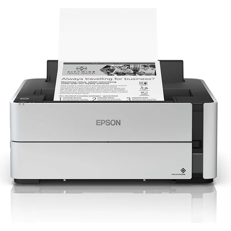Epson EcoTank ET-M1170 nachfüllbarer Schwarzweißdrucker (USB 2.0, Duplex, DIN A4, Wi-Fi, Singlefunction, großer Tintenbehälter, hohe Reichweite, niedrige Seitenkosten) – Bild 1