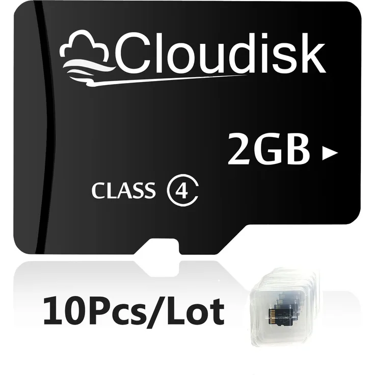 Cloudisk 10er Pack Micro-SD-Karten, 2 GB, Speicherkarten, Klasse 4