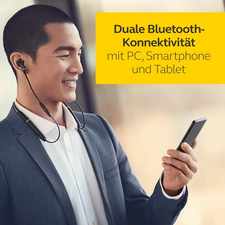 Jabra Evolve 65e MS binaural inkl. Link 370 In-Ear Kopfhörer, mit Bluetooth, Mikrofon, Noise Cancelling, schwarz – Bild 3