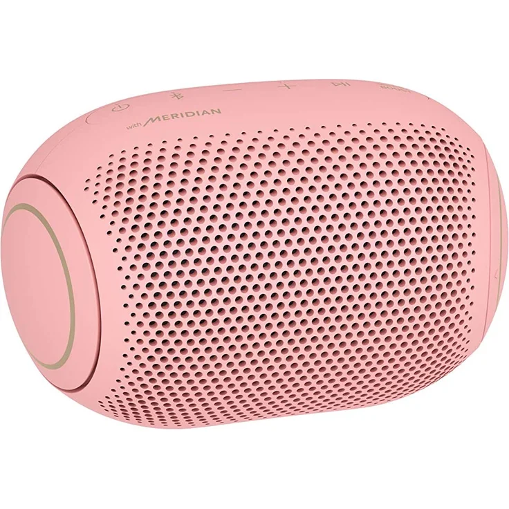LG XBOOM Go PL2P Bubble Gum, tragbarer Bluetooth-Lautsprecher, spritzwassergeschützt (IPX5), 10 Stunden Akkulaufzeit, 2020, rosa – Bild 2