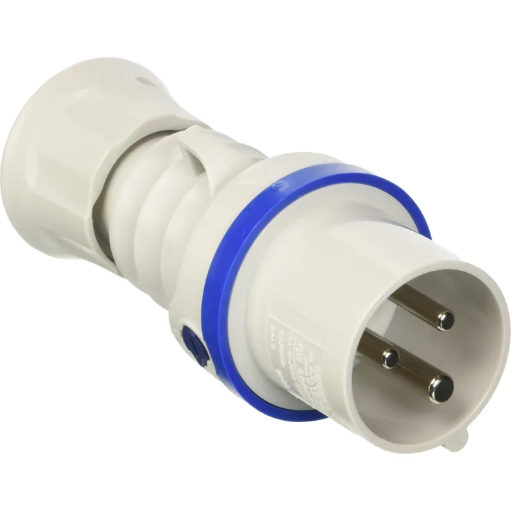 Gewiss GW60004h Low Spannung Schraube Verkabelung freier Stecker, Hohe Leistung, IP44-IP54, 6 Referenz, 2P + E POLE, 200 V-250 V, 16 A, 50 Hz-60 Hz, Blau