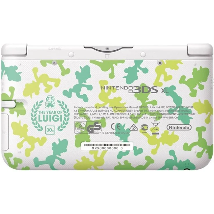 Nintendo 3DS XL Luigi Special Edition Weiß Grün 256MB & 4GB Speicherkarte – Bild 3
