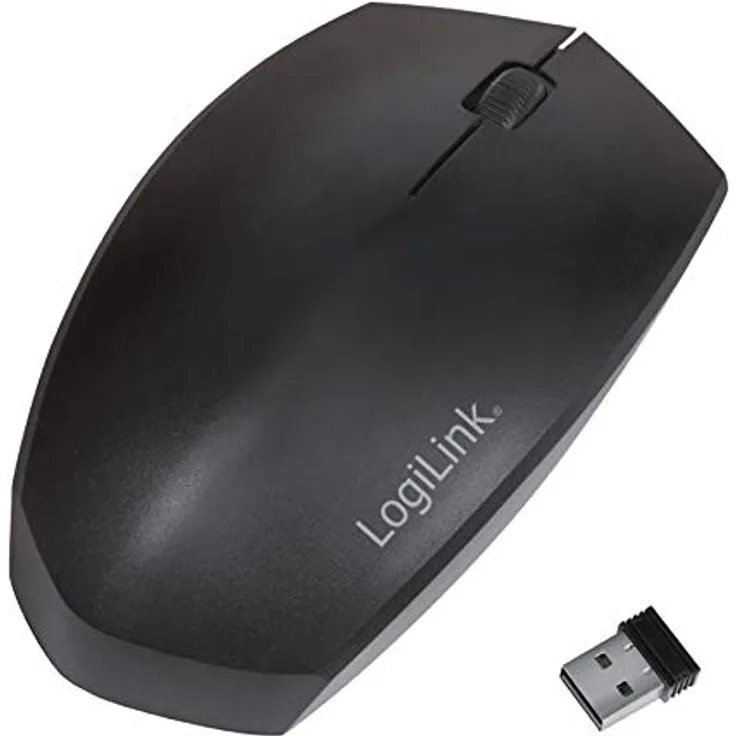 LogiLink ID0191 - Ergonomische Dual Modus Maus (Funk 2.4 GHz - Bluetooth 4.2) mit 1200 DPI für Computer, Tablet, Laptop, Smart TV, in Schwarz