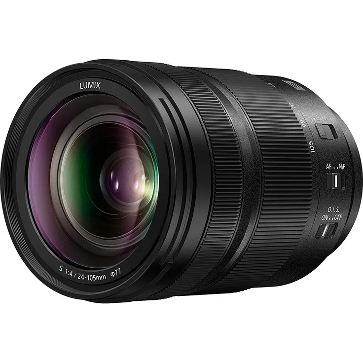 Panasonic S-R24105E LUMIX S Objektiv (24-105 mm, F4.0, Makro, O.I.S, Filtergröße 77 mm, Staub, spritzwasser und kältgeschützt) schwarz